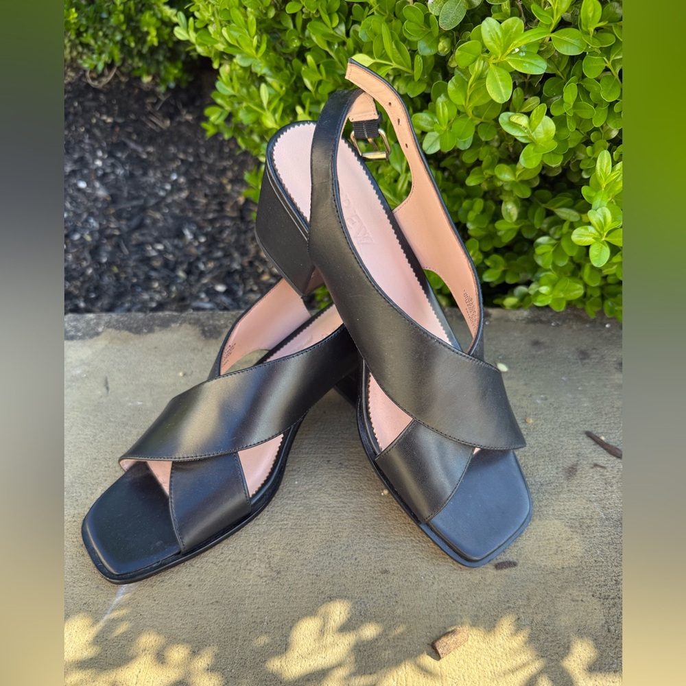 J. Crew Black Leather Sandals